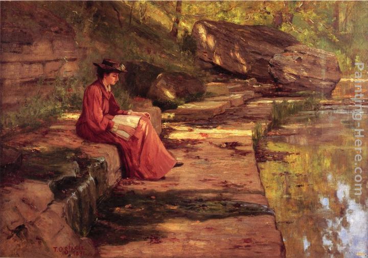 Daisy by the River painting - Theodore Clement Steele Daisy by the River art painting